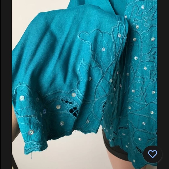 Shopping with Anthony Women’s Top Tunic Embroidered Sequined Lon Sleeves Size 1X - Picture 8 of 12